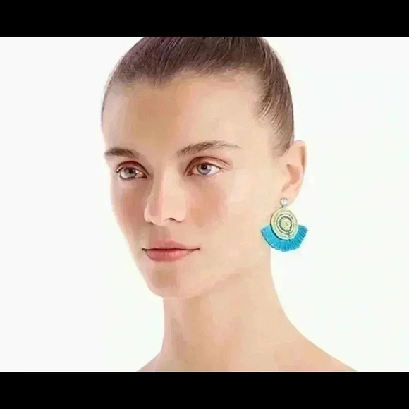 J Crew New Rope Fan Earrings - Picture 2 of 2